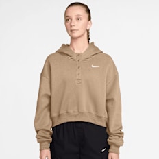 Nike Sportswear Phoenix Fleece Oversized Crop Hoodie beige