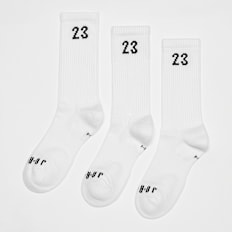 Jordan 3 PACK - Essential Crew Socks blanco