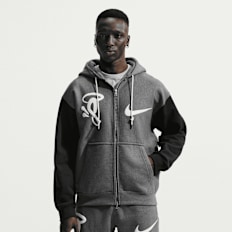 Nike Solo Swoosh x Central Cee Fleece Hoodie grau