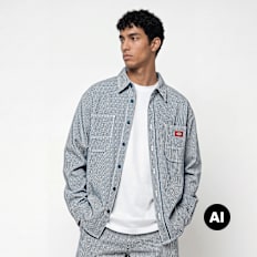 Dickies Hickory Work Longsleeve Shirt bleu
