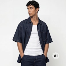 Dickies Denim Shortsleeve Shirt blau