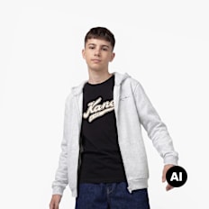 Karl Kani Signature Zip Hoodie grigio