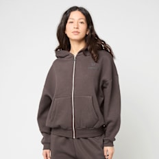 Felicious Basic Chest Logo Zipper marrone