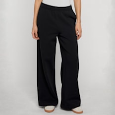 Urban Classics Ladies Fluffy Wideleg Trackpants schwarz