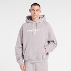 New Balance Trackside Fleece Hoodie grijs