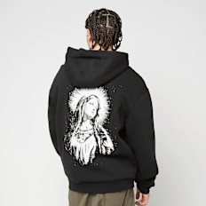 Mister Tee Mary Cross Fluffy Zip Hoody zwart