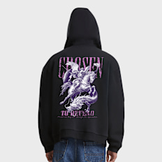 Mister Tee Chosen To Defent Fluffy Zip Hoody schwarz