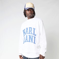 Karl Kani Stencil Mesh Boxy Longsleeve branco