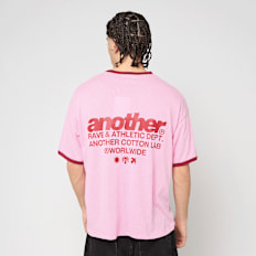 Another Cotton Lab Rave Dept. Ringer T-Shirt lichtroze