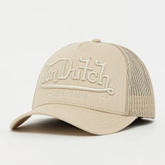 Von Dutch Originals Baseball Cap with Mesh Back Embroidered Logo beige