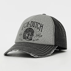 Von Dutch Originals Distressed Trucker Cap Ride On The Storm cinzento