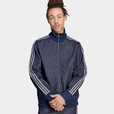adidas Originals Firebird Adicolor Raw Denim Track Top bleu