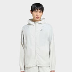 adidas Originals Tech Trefoil Essentials Hooded Full Zip Track Top grijs
