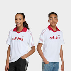 adidas Originals Loose Pinstripe Polo Tee branco