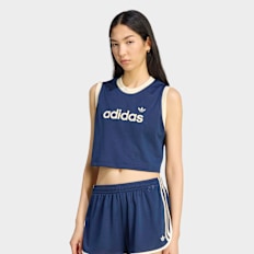 adidas Originals Linear Mesh Tank niebieski