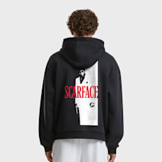 Mister Tee Scarface Poster Fluffy Hoodie noir