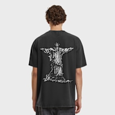 Mister Tee True Faith Vintage Oversize Tee crna