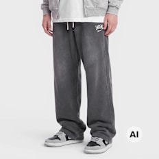 Nike   LA Lakers MNK TF SI Fleece Open Hem Washed Pant grau