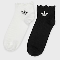 adidas Originals 2 PACK - Ruffle Quarter Socks schwarz