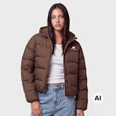 New Balance Boston Puffer Jacket pumpernickel preto