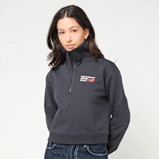 New Balance Athletics Premium Logo Oversized Half Zip blauw