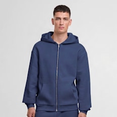 Urban Classics Fluffy Zip Hoody bleu
