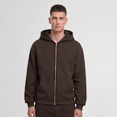 Urban Classics Fluffy Zip Hoody braun