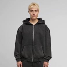 Urban Classics Vintage Zip Heavy Hoody noir