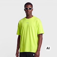 Under Armour Heavyweight Metal Logo Short Sleeve groen