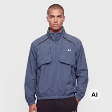 Under Armour Unstoppable Woven Halfzip Solid blauw