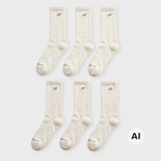 New Balance 6 PACK - Kids Patch Logo Midcalf Socks weiß