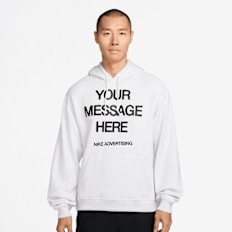 Nike   "Your Message Here" Graphic Fleece Hoodie blanco