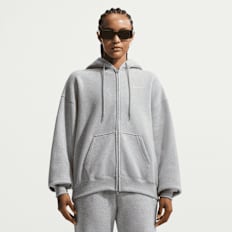 Nike   Studio Fleece Medium Weight Oversized Full-Zip Hoodie grigio