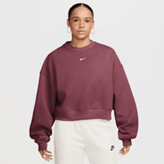 Nike   Studio Fleece Oversized Cropped Crew rood