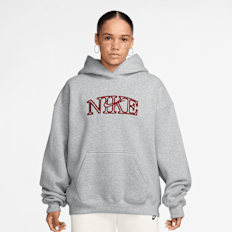 Nike   Studio Fleece Oversized Logo Hoodie gris