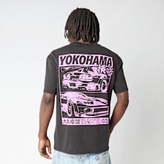 Mister Tee Yokohama Vintage Oversize Tee crna