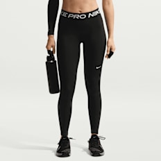 Nike   Pro Mid-Rise Full-Length Leggings czarny