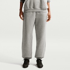 Nike   Studio Fleece Medium Weight High-Rise Oversized Cuffed Pants cinzento