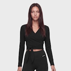 aim'n Shape Seamless Wrap Long Sleeve preto