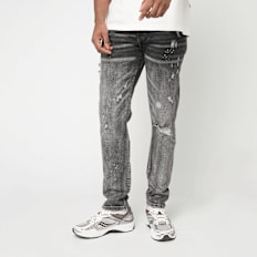 2Y STUDIOS Pedro Ripped Slim Fit Jeans szary
