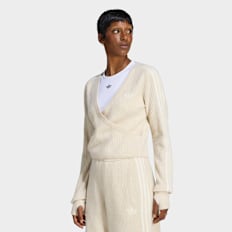adidas Originals Adiluna Season 2 X Jennie Knitted Wrap Around Cardigan beige