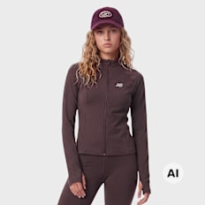 New Balance Harmony Fitted Full Zip czerwony