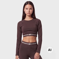 New Balance AC Fitted Long Sleeve Red