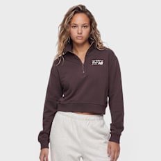 New Balance Athletics Premium Logo Oversized Half Zip morado