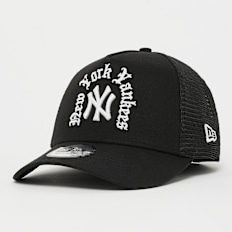 New Era 9FORTY Wordmark Trucker New York Yankees czarny