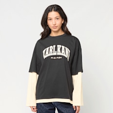 Karl Kani College Oversized Layered Longsleeve zwart