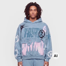 Smoke Rise Truth Hoodie blau