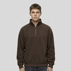 Urban Classics Basic Polar Fleece Troyer marrón