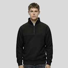 Urban Classics Basic Polar Fleece Troyer zwart