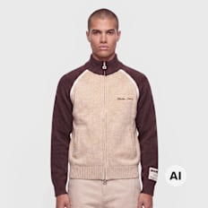 Another Cotton Lab Another Zip Cardigan marrón